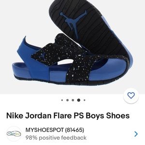 Little Kid's Jordan Flare DK Marina Blue/Black-Mist Blue